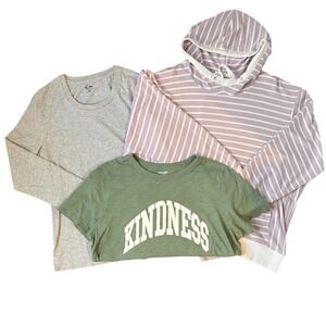 Old Navy Champion Womens Casual Shirt BUNDLE OF 3 Size Medium Long Sleeve Hoodie